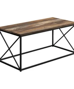 Monarch Specialties 40.5 W, 18 H, Particle Board, Metal Top, Brown