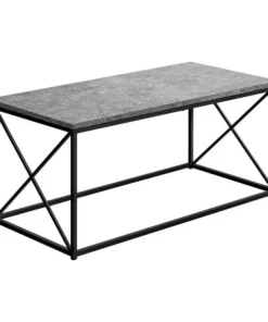 Monarch Specialties 40.5 W, 18 H, Particle Board, Metal Top, Grey