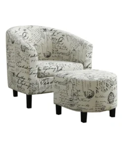 Monarch Specialties Accent Chair, 2Pcs Set, Vintage French Fabric