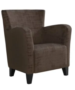 Monarch Specialties Accent Chair - Brown Brushed Velvet Fabric
