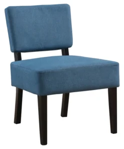 Monarch Specialties Accent Chair, Blue Fabric