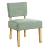 Monarch Specialties Accent Chair, Light Green Fabric, Natural Wood Legs
