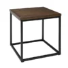 Ofm Black Metal and Walnut Wood Side Table