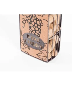 Vintiquewise Vintage Metal Bottle Shaped Wine Cork Holder