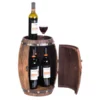Vintiquewise Wooden Barrel Shaped Vintage Decorative Wine Storage Rack