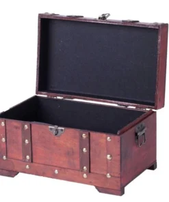 Vintiquewise Antique Style Wooden Small Trunk