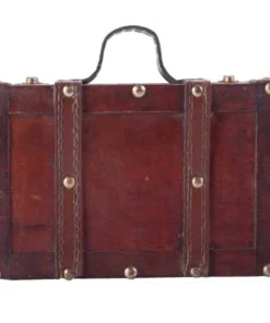 Vintiquewise Old-fashioned Small Suitcase with Straps