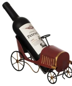 Vintiquewise Metal Figurine Car Shaped Vintage Wine Single Bottle Holder Stand Rack