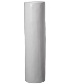 Uniquewise Decorative Modern Fiberglass Pillar Column Flower Stand Cylinder Shape Pedestal, 47 inch
