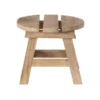 Vintiquewise Decorative Antique Wood Style Natural Wooden Accent Stool for Indoor and Outdoor