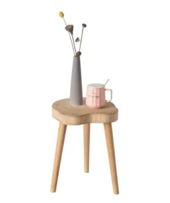 Vintiquewise Decorative Antique Wood Slice Natural Wooden Accent Stool for Indoor and Outdoor