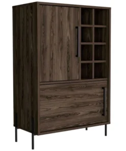Sego Lily Page Bar Cabinet in Walnut