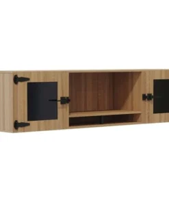 Safco Hutch, Glass Doors, Wall-mounted, 66"x15"x18", Sand Dune
