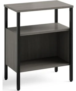 Safco Storage Unit, 23-1/2"x14"x29-1/2", Neowalnut Laminate/BK Base