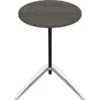 Lorell Guest Area Round Top Accent Table Charcoal Round Top