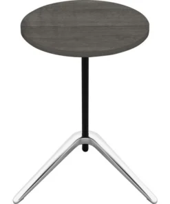 Lorell Guest Area Round Top Accent Table Charcoal Round Top