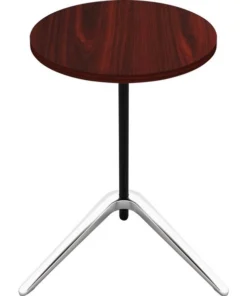 Lorell Guest Area Round Top Accent Table Mahogany Round Top