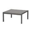 Armen Living LCSLCOGR Solana Outdoor Square Coffee Table in Cosmos Grey Finish with Wood Top