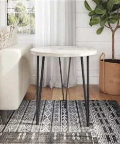 Aspire Home Accents 6879 Anthea Bohemain Accent Table; Beige