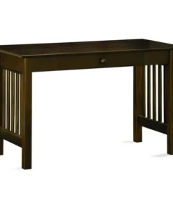 Atlantic Furniture AH12214 Mission Desk with Drawer - Antique Walnut