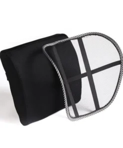 Hwr Lumbar Back Support Cushion Set; Black