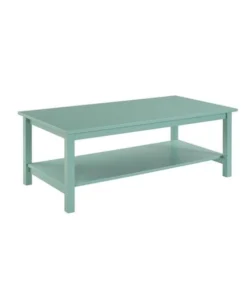 Boraam 77414 Landry Coffee Table; Turquoise