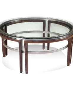 Bassett Miror Co Inc Bassett Mirror 8116-120-911EC Fusion Round Cocktail