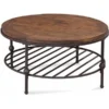 Bassett Miror Co Inc Bassett Mirror 3194-120EC Belgian Luxe Emery Round Cocktail Table; 36 x 18 x 36 in.