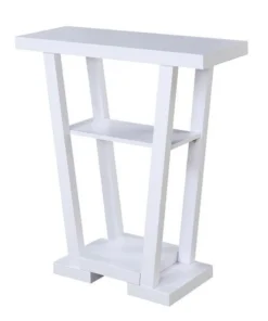 Convenience Concepts 121399W Newport V Console Table; White