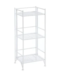 Convenience Concepts 8018W Extra Storage Designs-2-Go 3 Tier Folding Metal Shelf; White