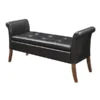 Convenience Concepts 143634BL Designs 4 Comfort Ottoman Storage Bedroom Bench; Black
