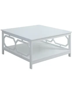 Convenience Concepts 203263W Omega Square Coffee Table - 36 in.; White