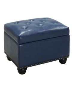 Convenience Concepts 163010BE Designs 4 Comfort 5th Avenue Storage Ottoman - Blue