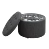 Convenience Concepts 161546FGY Designs4Comfort Round Shoe Ottoman - Grey