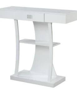 Convenience Concepts 111960W Newport Harri Console Table with Shelves ; White - 36 x 12 x 34 in.