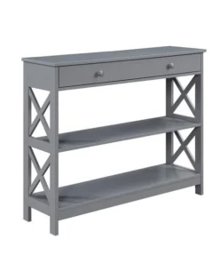 Convenience Concepts 203295GY One Drawer Oxford Console Table; Gray