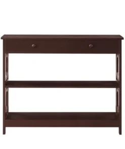 Convenience Concepts 203289ES One Drawer Omega Console Table; Espresso