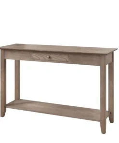 Convenience Concepts 7104099DFTW American Heritage Console Table with Drawer - Driftwood