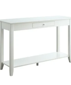 Convenience Concepts 7104099W American Heritage Console Table with Drawer - White