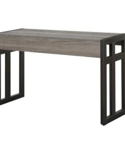 Convenience Concepts 131572WGY Monterey Console Table; Weathered Gray & Black - 49.5 x 15.75 x 30 in.