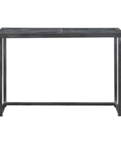 Convenience Concepts 413899BL Laredo Parquet Console Table; Black - 42.25 x 15 x 30 in.