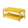 Convenience Concepts 203082Y Oxford Coffee Table; Yellow - 17.75 x 21.75 x 39.5 in.