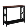 Convenience Concepts 203230CH Omega Console Table; Cherry Top & Black Frame - 31.5 x 12 x 39.5 in.