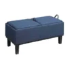 Convenience Concepts 143900FBE Designs4Comfort Brentwood Storage Ottoman; Blue Fabric - 17 x 17 x 35 in.