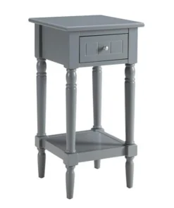 Convenience Concepts 6052201GY French Country Khloe Accent Table - Gray - 28.25 x 14.25 x 14.25 in.