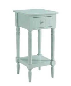 Convenience Concepts 6052201SF French Country Khloe Accent Table - Sea Foam Green - 28.25 x 14.25 x 14.25 in.
