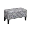 Convenience Concepts 161322FSSD Designs4Comfort Winslow Storage Ottoman; Gray Flora