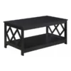 Convenience Concepts 303220BL Diamond Coffee Table; Black - 39.5 x 21.75 x 18 in.