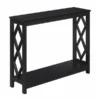 Convenience Concepts 303230BL Diamond Console Table; Black - 40 x 12 x 31.75 in.