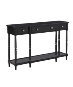 Convenience Concepts 501299BL Cheyenne Console Table; Black - 52 x 14 x 30 in.